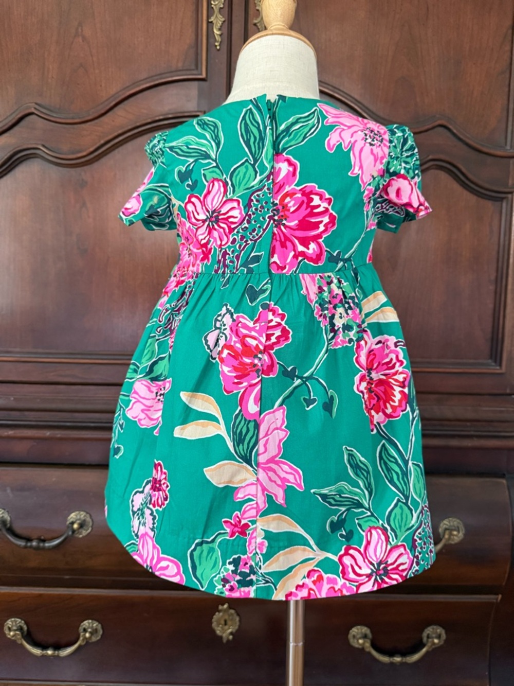 NWT Lilly Pulitzer Baby Dress Bloomer Set 18-24M Pink Green Floral - Picture 4 of 8